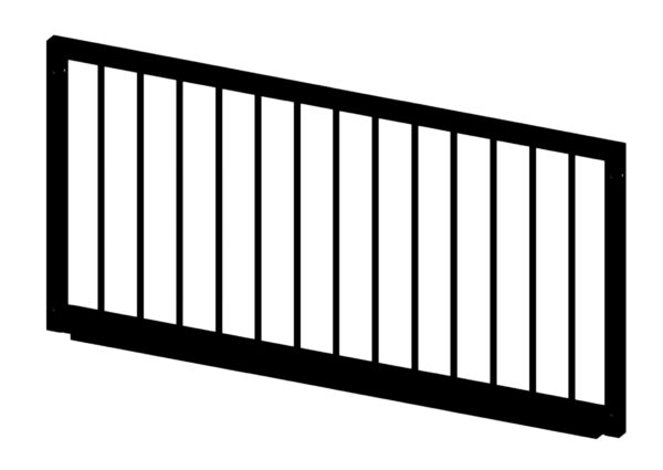 Lavan kaide 200 cm, pystypuola