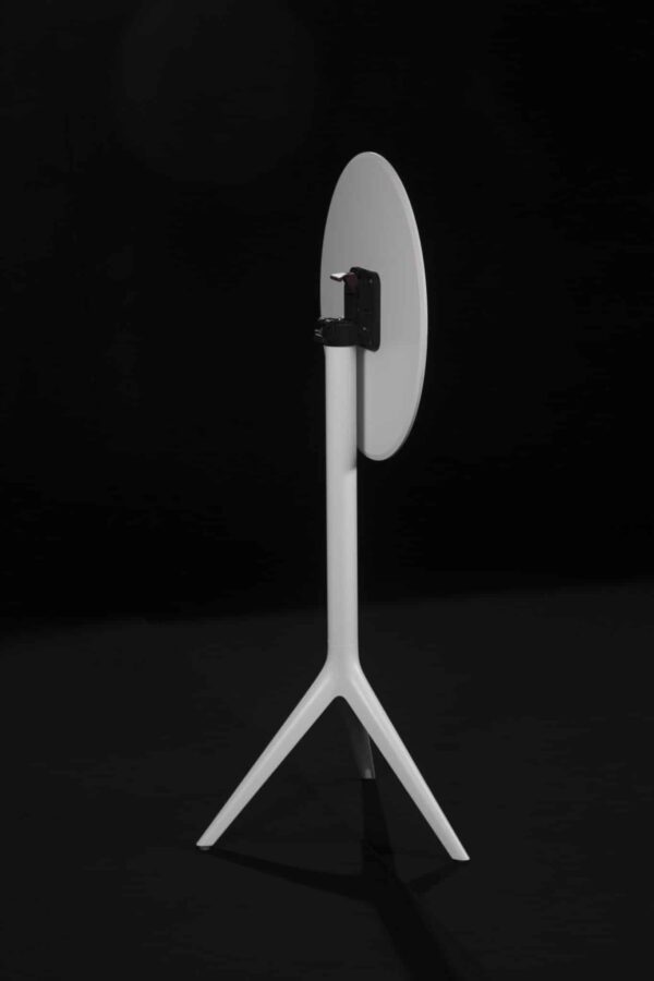 Design pystypöytä, valkoinen, pyöreä 50 cm - Image 3